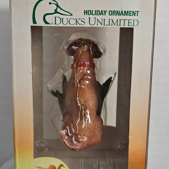 Kurt Adler, Ducks Unlimited Golden Retriever Dog Christmas Holiday Ornament - Picture 3 of 9